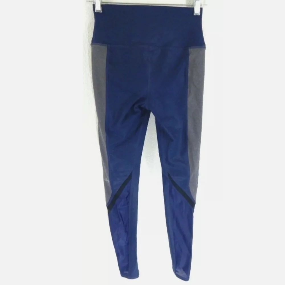 Alo Yoga Elevate Navy Gray Mesh Inset Leggings